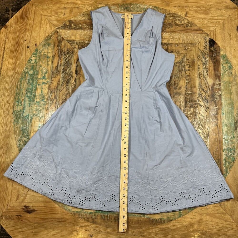 Calypso St. Barth Eyelet Embroidered Faux-Wrap Dress Medium Boho Luxe coastal - Picture 5 of 13
